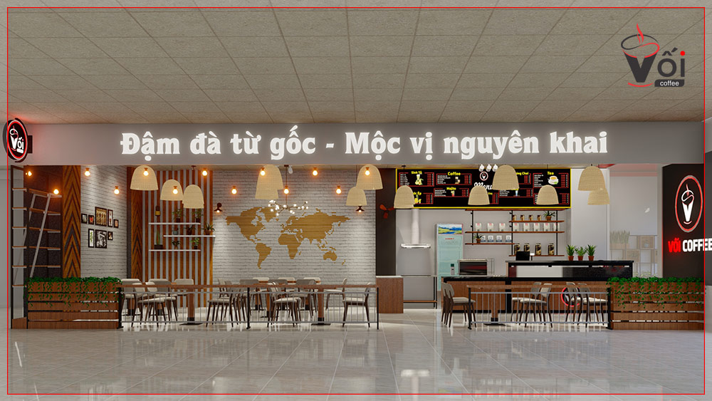 tư vấn mở quán cafe trọn gói - mô hình cafe pha máy Vối Coffee 135tr